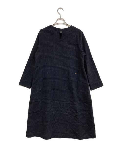 45R（フォーティファイブ・アール）45R (フォーティファイブ・アール) ウールツイードストレッチドレス ブラック サイズ:2の古着・服飾アイテム