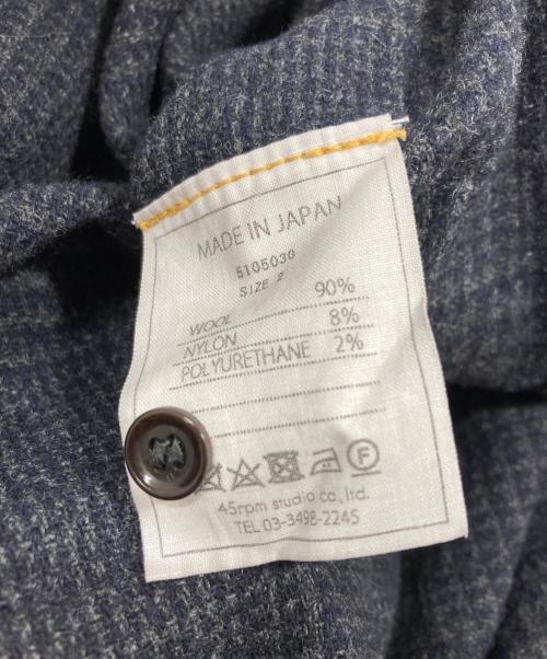 45R（フォーティファイブ・アール）45R (フォーティファイブ・アール) ウールツイードストレッチドレス ブラック サイズ:2の古着・服飾アイテム