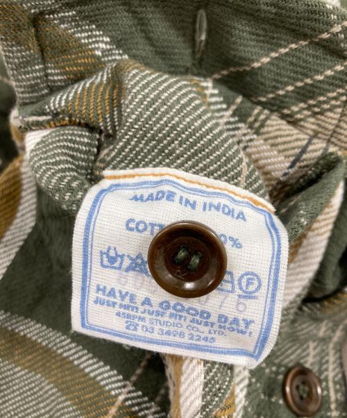 45R（フォーティファイブ・アール）45R (フォーティファイブ・アール) インドネルの908オンザビーチシャツ グリーン サイズ:表記なしの古着・服飾アイテム