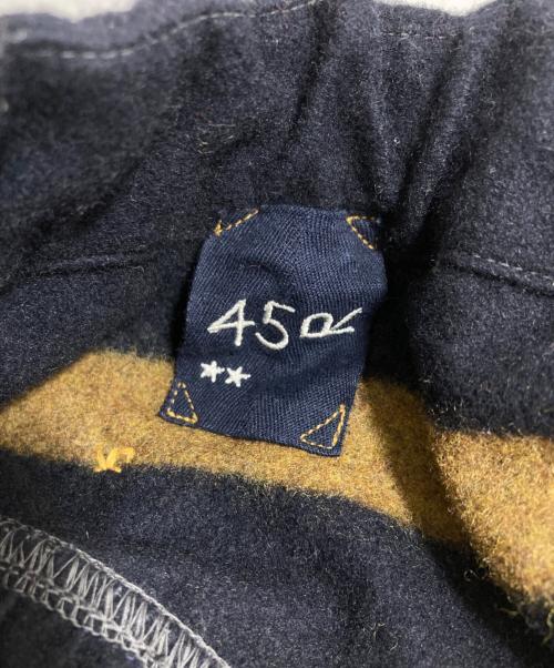 45R（フォーティファイブ・アール）45R (フォーティファイブ・アール) ジャージフラノのギャザースカート（ボーダー） ネイビー サイズ:表記なしの古着・服飾アイテム