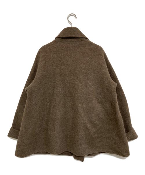 45R（フォーティファイブ・アール）45R (フォーティファイブ・アール) 縮絨ニットのPラップジャケット ブラウン サイズ:表記なしの古着・服飾アイテム