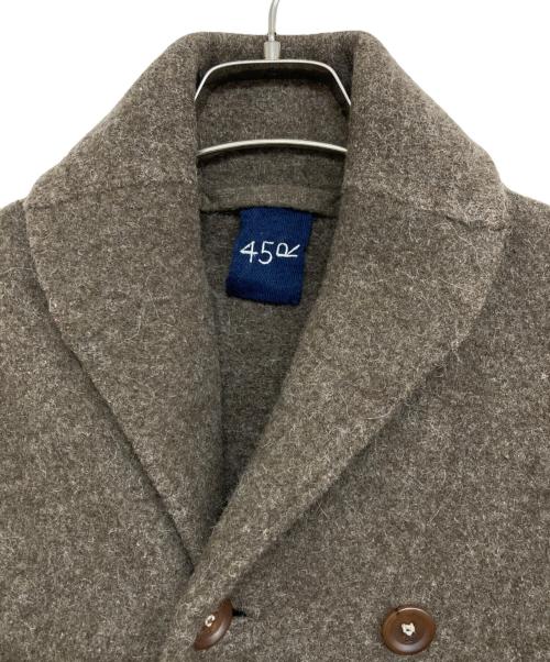 45R（フォーティファイブ・アール）45R (フォーティファイブ・アール) 縮絨ニットのPラップジャケット ブラウン サイズ:表記なしの古着・服飾アイテム