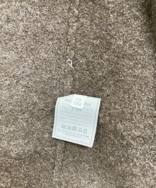 45R（フォーティファイブ・アール）45R (フォーティファイブ・アール) 縮絨ニットのPラップジャケット ブラウン サイズ:表記なしの古着・服飾アイテム