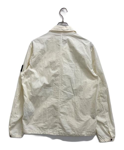 STONE ISLAND（ストーンアイランド）STONE ISLAND (ストーンアイランド) ガーメントダイコットンナイロンポプリンジップアップブルゾン ホワイト サイズ:表記なしの古着・服飾アイテム