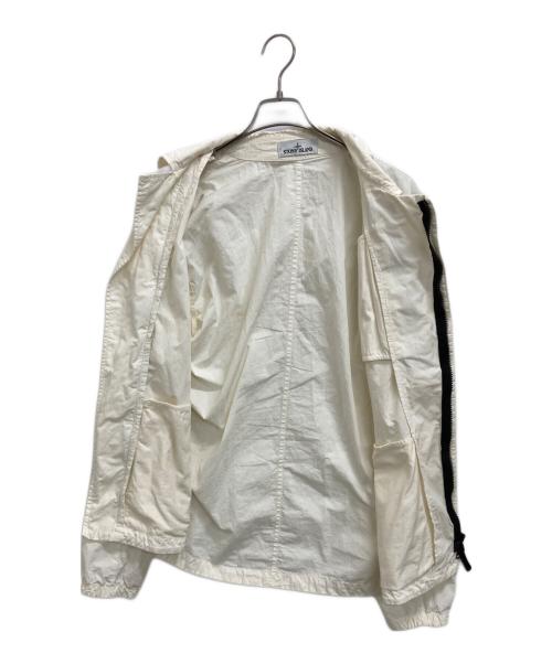 STONE ISLAND（ストーンアイランド）STONE ISLAND (ストーンアイランド) ガーメントダイコットンナイロンポプリンジップアップブルゾン ホワイト サイズ:表記なしの古着・服飾アイテム