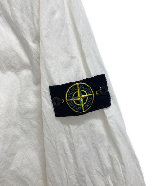 STONE ISLAND（ストーンアイランド）STONE ISLAND (ストーンアイランド) ガーメントダイコットンナイロンポプリンジップアップブルゾン ホワイト サイズ:表記なしの古着・服飾アイテム