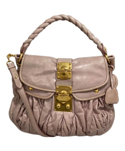 MIU MIU（ミュウミュウ）MIU MIU (ミュウミュウ) 2WAYバッグ ピンクの古着・服飾アイテム