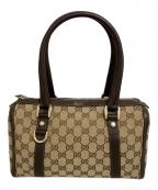 GUCCIグッチ）の古着「キャンバスミニボストンバッグ」｜ベージュ