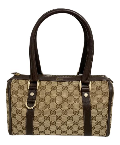 GUCCI（グッチ）GUCCI (グッチ) キャンバスミニボストンバッグ ベージュの古着・服飾アイテム