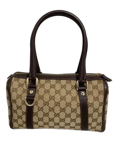 GUCCI（グッチ）GUCCI (グッチ) キャンバスミニボストンバッグ ベージュの古着・服飾アイテム