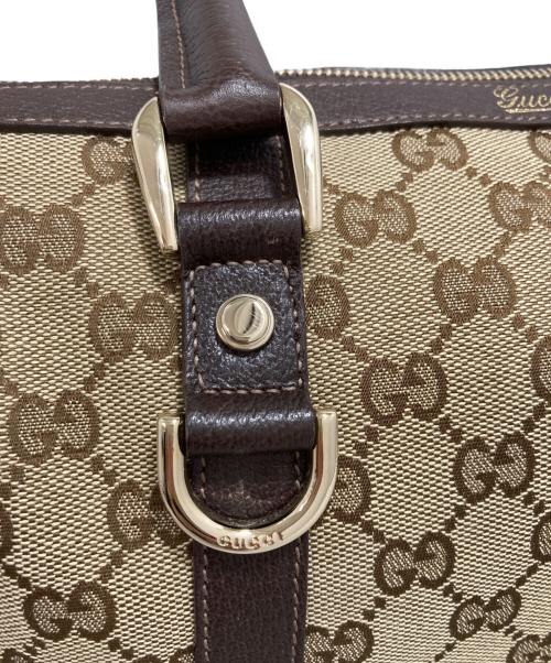 GUCCI（グッチ）GUCCI (グッチ) キャンバスミニボストンバッグ ベージュの古着・服飾アイテム