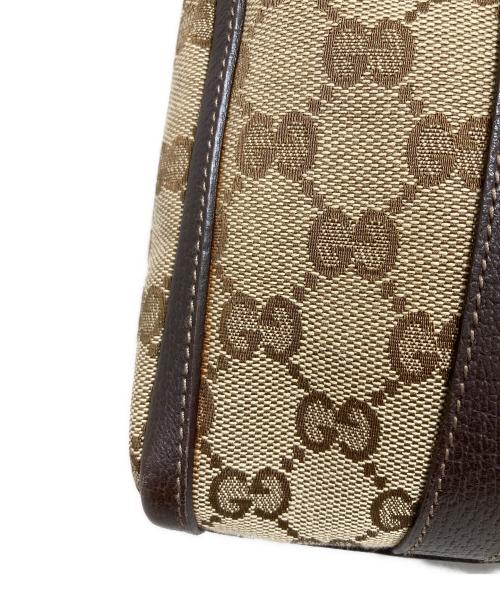 GUCCI（グッチ）GUCCI (グッチ) キャンバスミニボストンバッグ ベージュの古着・服飾アイテム