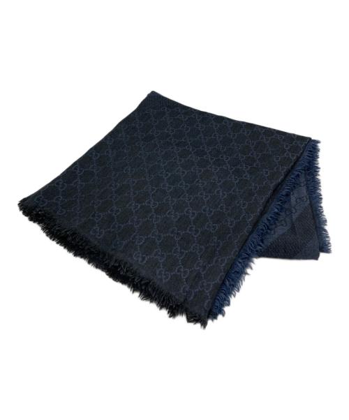 GUCCI（グッチ）GUCCI (グッチ) ストール ネイビーの古着・服飾アイテム