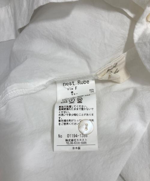 nest Robe（ネストローブ）nest Robe (ネストローブ) シャツワンピース ホワイト サイズ:Freeの古着・服飾アイテム