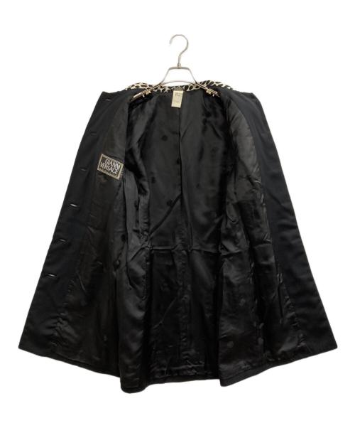 GIANNI VERSACE（ジャンニ・ヴェルサーチ）GIANNI VERSACE (ジャンニ・ヴェルサーチ) レオパード柄コート アイボリー サイズ:42の古着・服飾アイテム