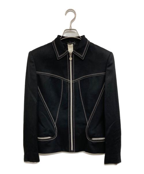 GIANNI VERSACE（ジャンニ・ヴェルサーチ）GIANNI VERSACE (ジャンニ・ヴェルサーチ) セットアップ ブラック サイズ:ｼﾞｬｹｯﾄ：8 ／ ｽｶｰﾄ：42の古着・服飾アイテム