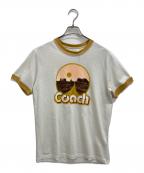 COACHコーチ）の古着「リンガーTシャツ」｜ホワイト