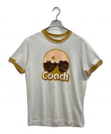 COACH（コーチ）の古着「リンガーTシャツ」｜ホワイト