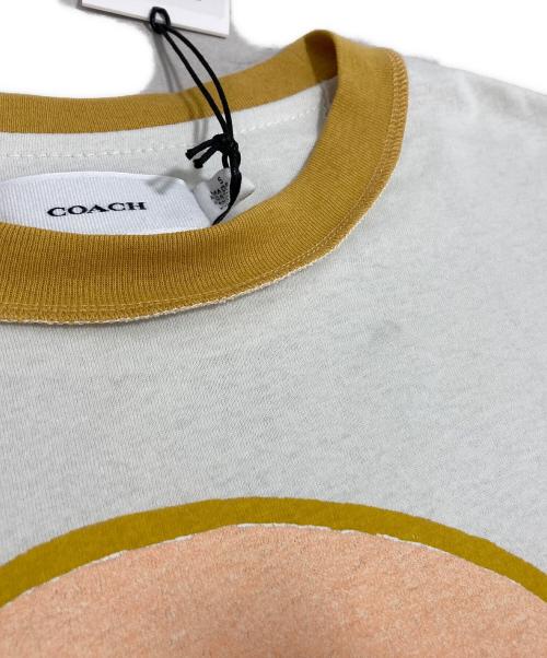 COACH（コーチ）COACH (コーチ) リンガーTシャツ ホワイト サイズ:Sの古着・服飾アイテム