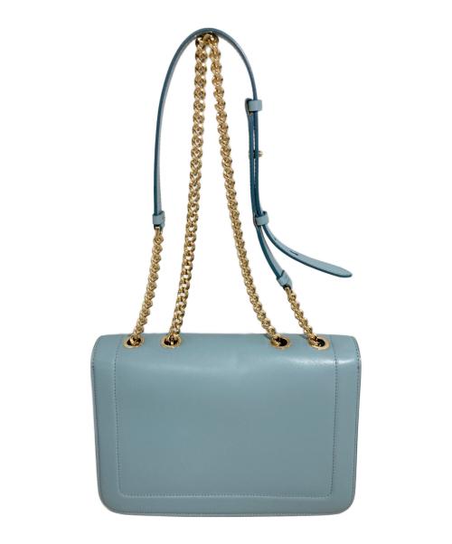 Salvatore Ferragamo（サルヴァトーレ フェラガモ）Salvatore Ferragamo (サルヴァトーレ フェラガモ) ヴァラリボンチェーンショルダーバッグ スカイブルーの古着・服飾アイテム