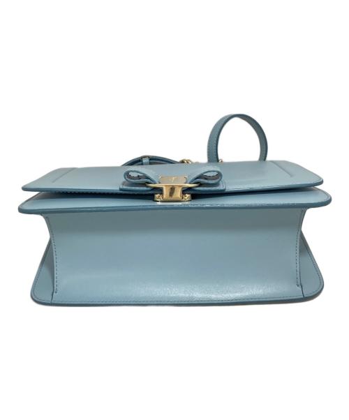 Salvatore Ferragamo（サルヴァトーレ フェラガモ）Salvatore Ferragamo (サルヴァトーレ フェラガモ) ヴァラリボンチェーンショルダーバッグ スカイブルーの古着・服飾アイテム
