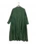 maison de soil（メゾンドソイル）の古着「80s ORGANIC VOILE STRIPE(OVERDYE) BANDED SHIRT DRESS」｜グリーン