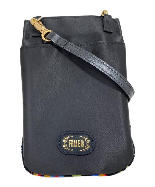 FEILER（フェイラー）FEILER (フェイラー) スマホショルダーバッグ ブラックの古着・服飾アイテム