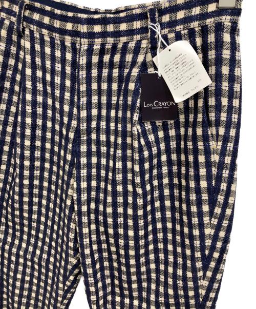 Lois CRAYON（ロイスクレヨン）Lois CRAYON (ロイスクレヨン) チェックパンツ ネイビー サイズ:Ｍ 未使用品の古着・服飾アイテム