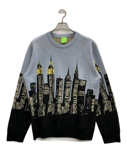 HUF（ハフ）HUF (ハフ) ニット スカイブルー サイズ:Lの古着・服飾アイテム