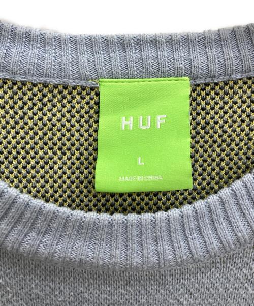 HUF（ハフ）HUF (ハフ) ニット スカイブルー サイズ:Lの古着・服飾アイテム