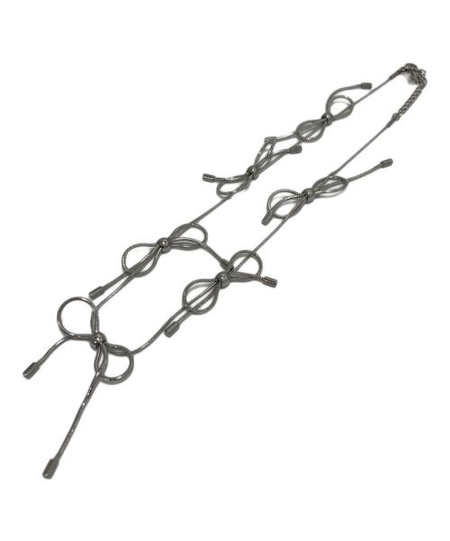 MARLAND BACKUS（マーランド バッカス）MARLAND BACKUS (マーランド バッカス) リボンネックレス シルバーの古着・服飾アイテム