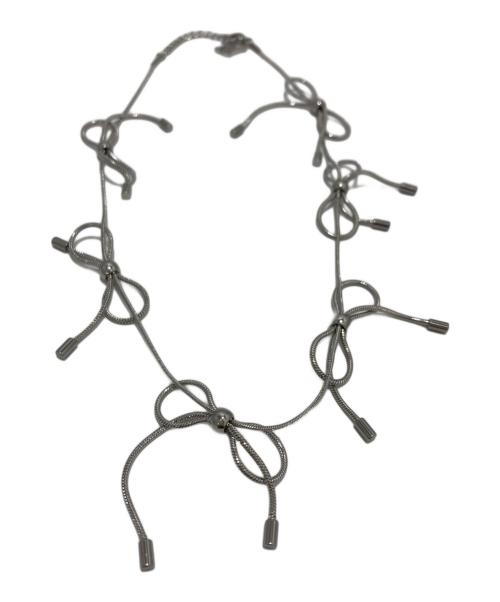 MARLAND BACKUS（マーランド バッカス）MARLAND BACKUS (マーランド バッカス) リボンネックレス シルバーの古着・服飾アイテム