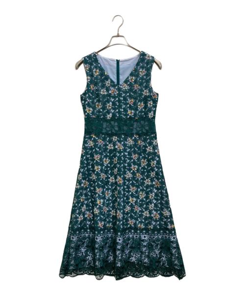 GRACE CONTINENTAL（（グレースコンチネンタル）GRACE CONTINENTAL (（グレースコンチネンタル) ノースリーブワンピース グリーン サイズ:34の古着・服飾アイテム