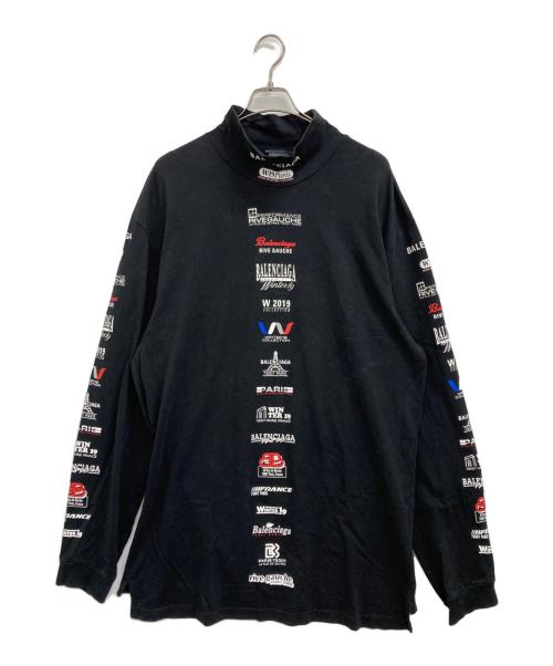 BALENCIAGA（バレンシアガ）BALENCIAGA (バレンシアガ) Multi Logo Turtle Neck ブラック サイズ:Lの古着・服飾アイテム