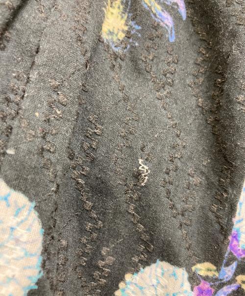 ne quittez pas（ヌキテパ）ne quittez pas (ヌキテパ) Cotton Jacquard Marigold Print Shirring Dress ブラック サイズ:Mの古着・服飾アイテム