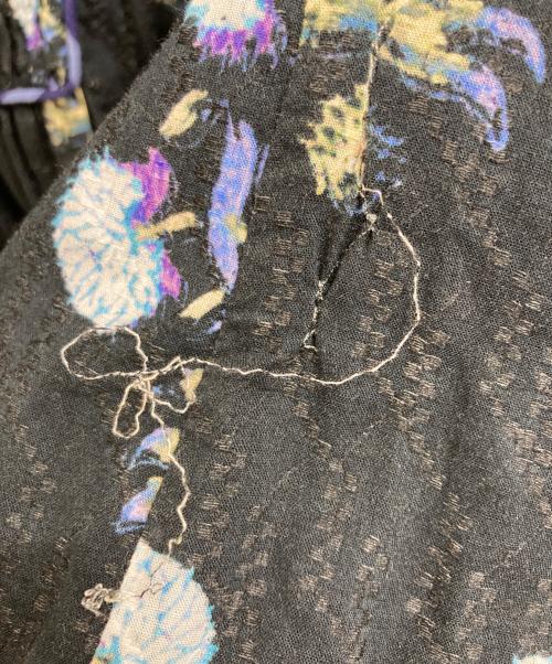 ne quittez pas（ヌキテパ）ne quittez pas (ヌキテパ) Cotton Jacquard Marigold Print Shirring Dress ブラック サイズ:Mの古着・服飾アイテム