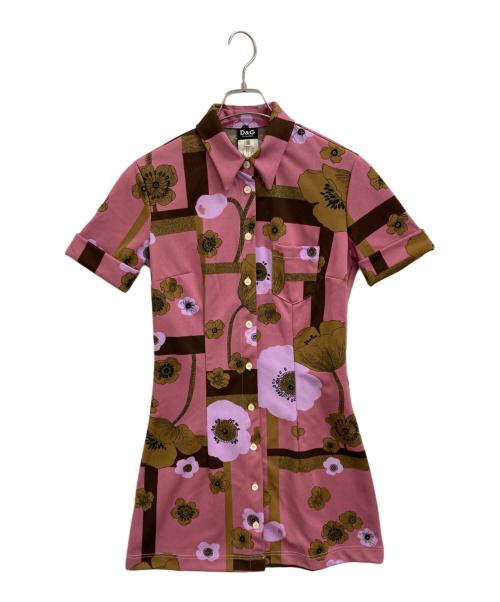 DOLCE & GABBANA（ドルチェ＆ガッバーナ）DOLCE & GABBANA (ドルチェ＆ガッバーナ) 花柄ワンピース ピンク サイズ:38の古着・服飾アイテム