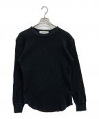Time is onタイムイズオン）の古着「HEAVY WEIGHT LOW GAUGE THERMAL  L/S TEE」｜ブラック