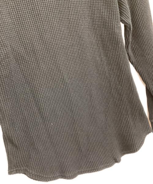 Time is on（タイムイズオン）Time is on (タイムイズオン) HEAVY WEIGHT LOW GAUGE THERMAL  L/S TEE ブラック サイズ:1の古着・服飾アイテム