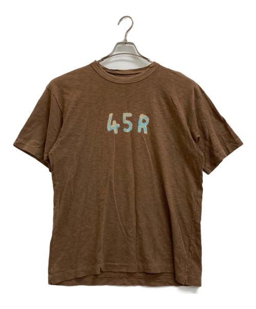 45R（フォーティファイブ・アール）45R (フォーティファイブ・アール) ロゴTシャツ ブラウン サイズ:5の古着・服飾アイテム