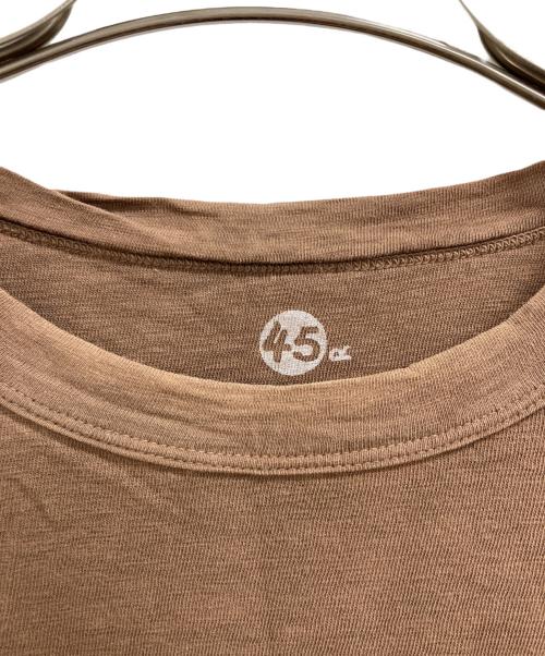 45R（フォーティファイブ・アール）45R (フォーティファイブ・アール) ロゴTシャツ ブラウン サイズ:5の古着・服飾アイテム