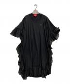Vivienne Westwood RED LABELヴィヴィアンウエストウッドレッドレーベル）の古着「フリルブロッキングワンピース」｜ブラック