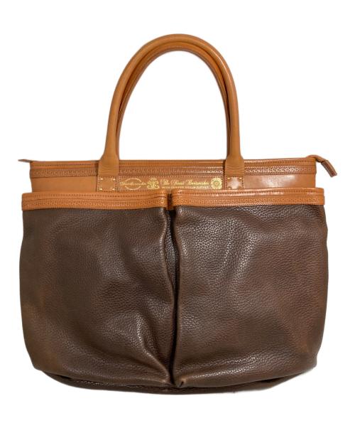 foot the coacher（フットザコーチャー）foot the coacher (フットザコーチャー) レザートートバッグ ブラウンの古着・服飾アイテム