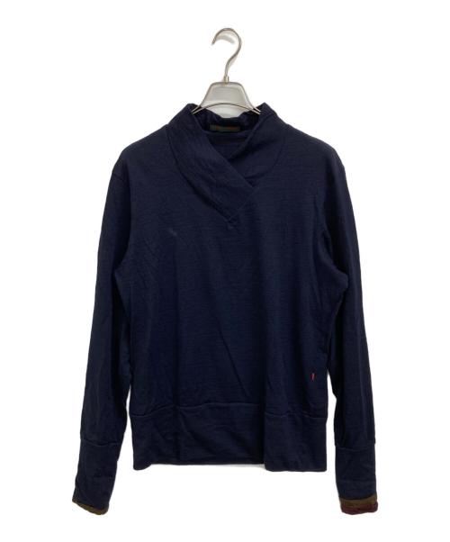 CASEY VIDALENC（ケイシーヴィダレンク）CASEY VIDALENC (ケイシーヴィダレンク) ロングスリーブカットソー ネイビー サイズ:XLの古着・服飾アイテム