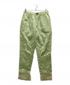 TOGA ARCHIVESトーガアーカイブス）の古着「Acetate satin pants」｜黄緑