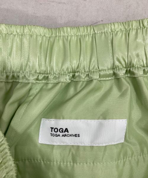TOGA ARCHIVES（トーガアーカイブス）TOGA ARCHIVES (トーガアーカイブス) Acetate satin pants 黄緑 サイズ:SIZE Mの古着・服飾アイテム