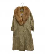 Burberry'sバーバリー）の古着「ファー付きトレンチコート」｜ベージュ