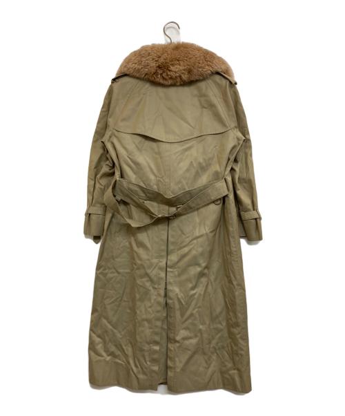 Burberry's（バーバリー）Burberry's (バーバリーズ) ファー付きトレンチコート ベージュ サイズ:7AB2の古着・服飾アイテム