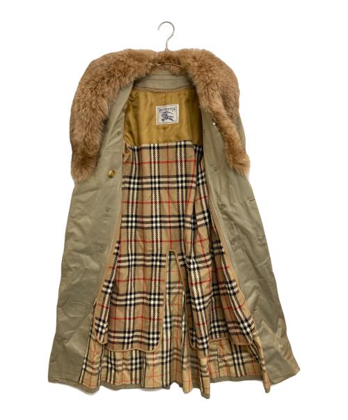 Burberry's（バーバリー）Burberry's (バーバリーズ) ファー付きトレンチコート ベージュ サイズ:7AB2の古着・服飾アイテム