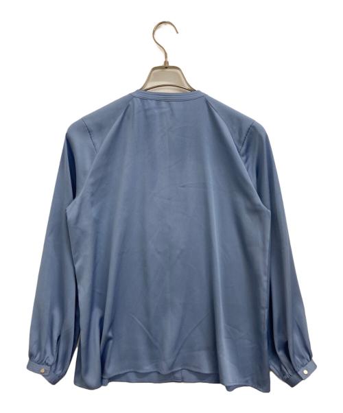 ANAYI（アナイ）ANAYI (アナイ) サテンステッチフリル ブラウス スカイブルー サイズ:38の古着・服飾アイテム